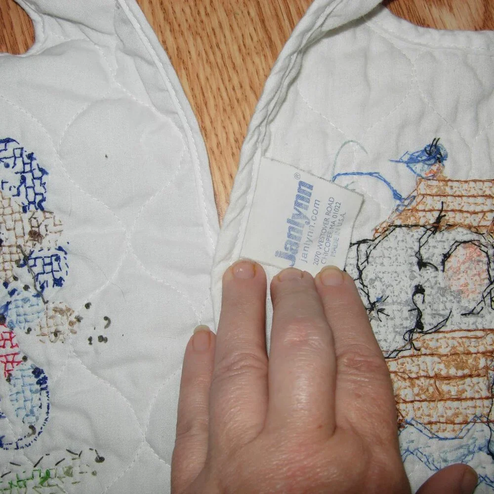 2 Embroidered Baby Bibs